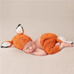 Newborn / 0-3 Fox & Bunny Photo Outfits Props Knit